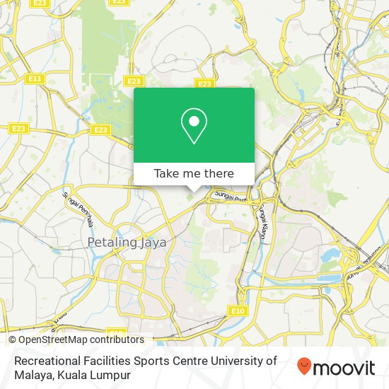 Recreational Facilities Sports Centre University of Malaya map