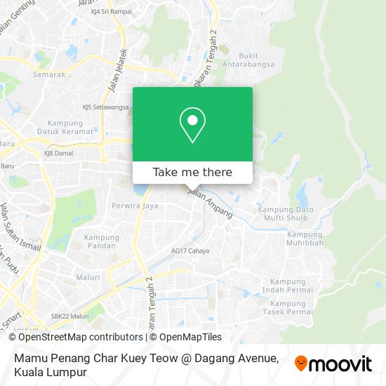 Peta Mamu Penang Char Kuey Teow @ Dagang Avenue