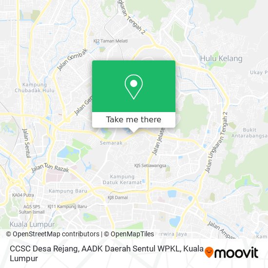 Peta CCSC Desa Rejang, AADK Daerah Sentul WPKL