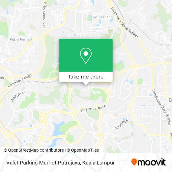 Valet Parking Marriot Putrajaya map