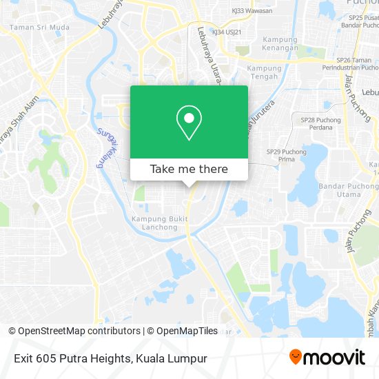 Exit 605 Putra Heights map