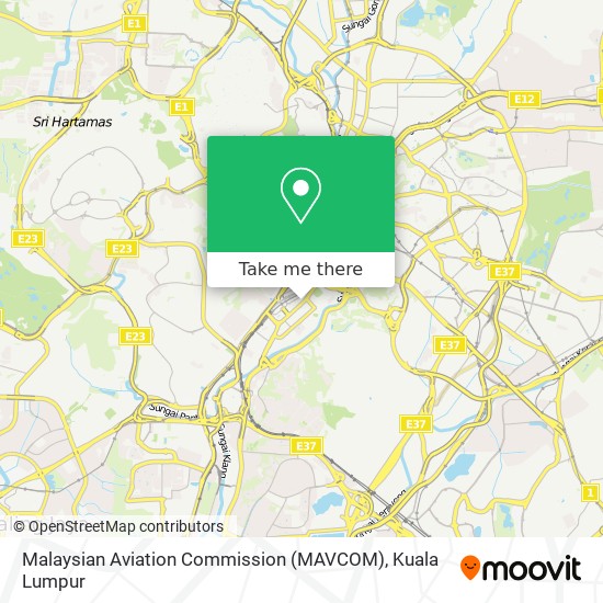 Malaysian Aviation Commission (MAVCOM) map