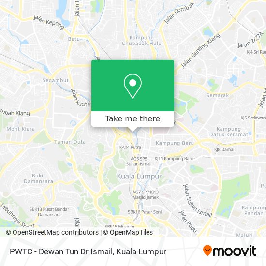 PWTC - Dewan Tun Dr Ismail map