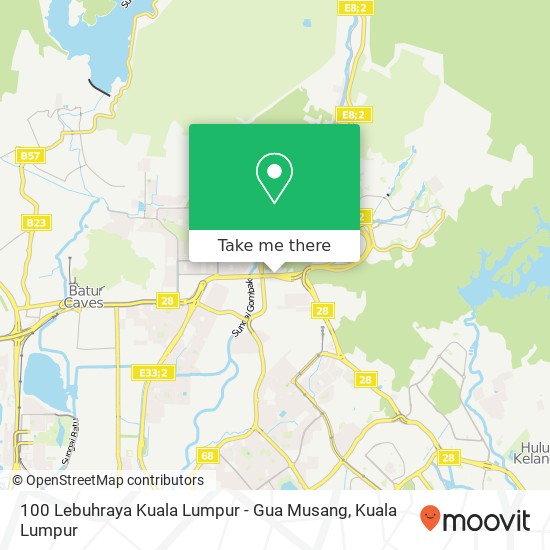 100 Lebuhraya Kuala Lumpur - Gua Musang map