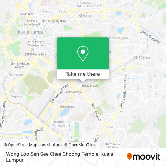 Wong Loo Sen See Chee Choong Temple map