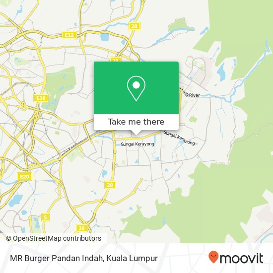 MR Burger Pandan Indah map