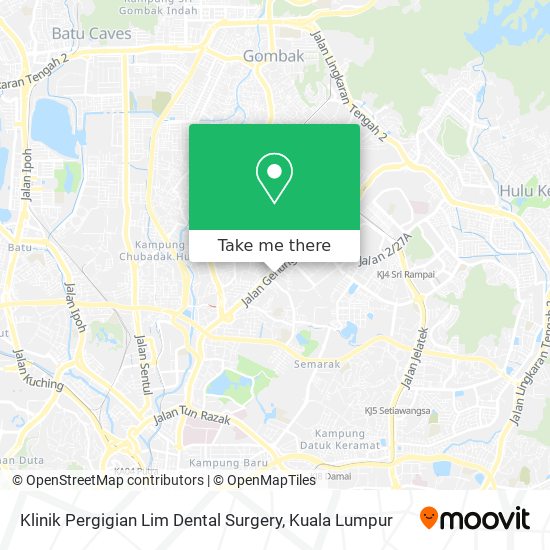 Peta Klinik Pergigian Lim Dental Surgery