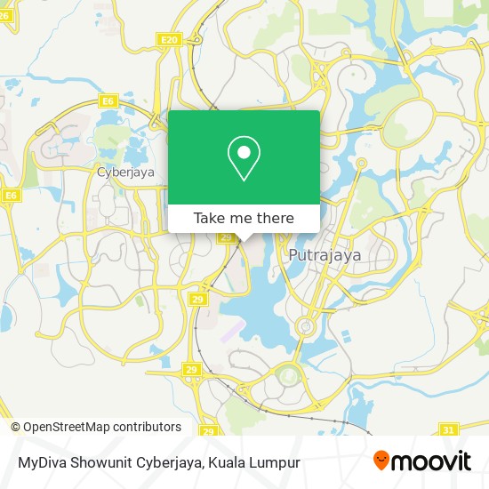 MyDiva Showunit Cyberjaya map