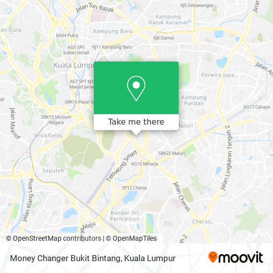 Peta Money Changer Bukit Bintang