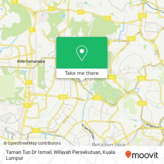 Peta Taman Tun Dr Ismail, Wilayah Persekutuan