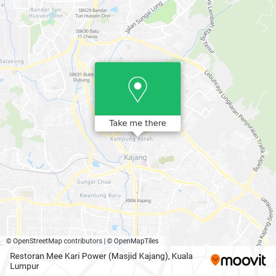 Peta Restoran Mee Kari Power (Masjid Kajang)
