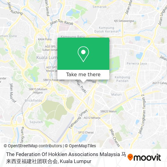 The Federation Of Hokkien Associations Malaysia 马来西亚福建社团联合会 map