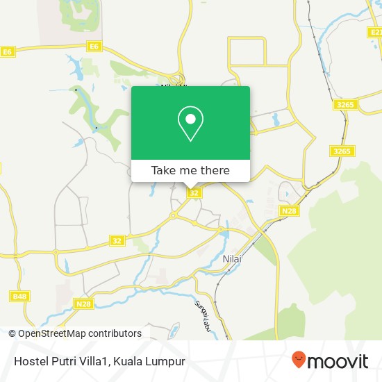 Hostel Putri Villa1 map