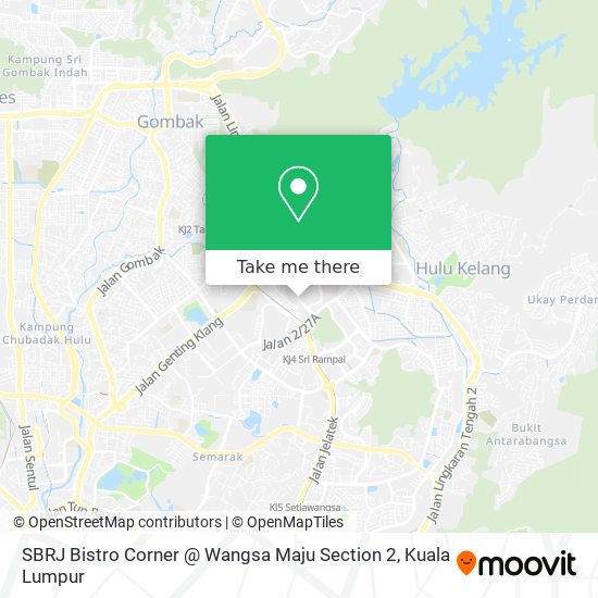 SBRJ Bistro Corner @ Wangsa Maju Section 2 map