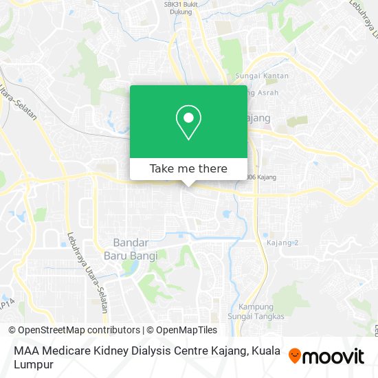 Peta MAA Medicare Kidney Dialysis Centre Kajang