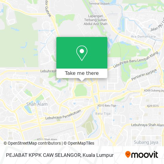 PEJABAT KPPK CAW SELANGOR map