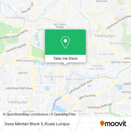 Desa Mentari Block 5 map