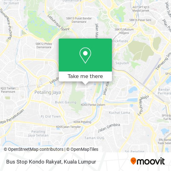 Bus Stop Kondo Rakyat map