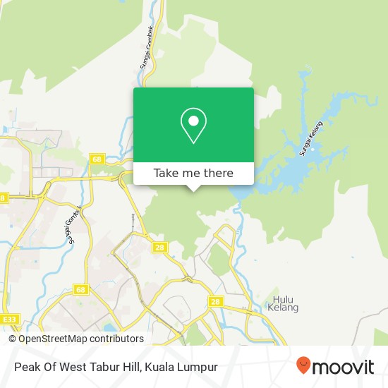 Peak Of West Tabur Hill map