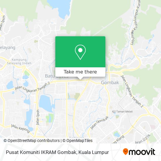 Peta Pusat Komuniti IKRAM Gombak