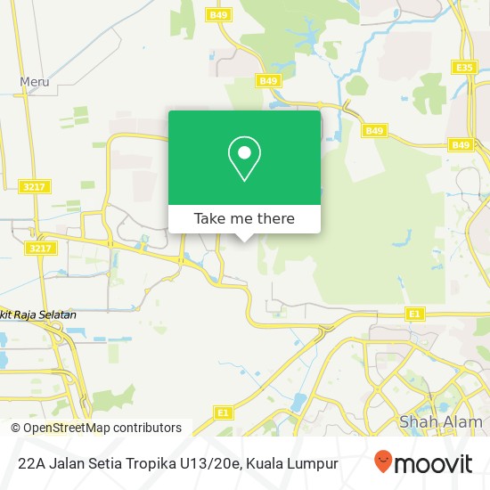 22A Jalan Setia Tropika U13 / 20e map