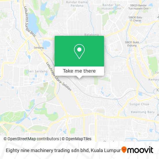 Eighty nine machinery trading sdn bhd map