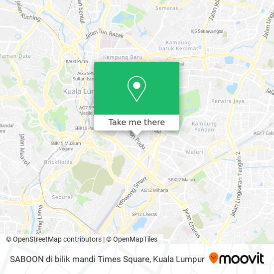 SABOON di bilik mandi Times Square map