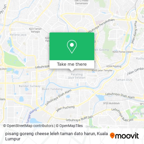 pisang goreng cheese leleh taman dato harun map