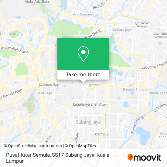 Peta Pusat Kitar Semula, SS17 Subang Jaya