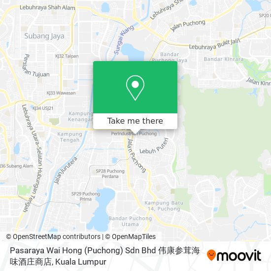 Peta Pasaraya Wai Hong (Puchong) Sdn Bhd 伟康参茸海味酒庄商店