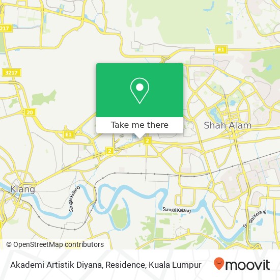 Akademi Artistik Diyana, Residence map