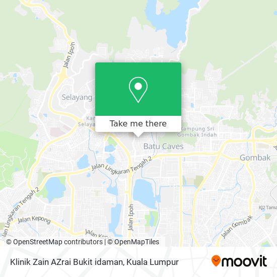 Klinik Zain AZrai Bukit idaman map