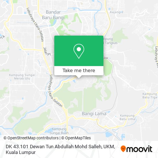 DK 43.101 Dewan Tun Abdullah Mohd Salleh, UKM map