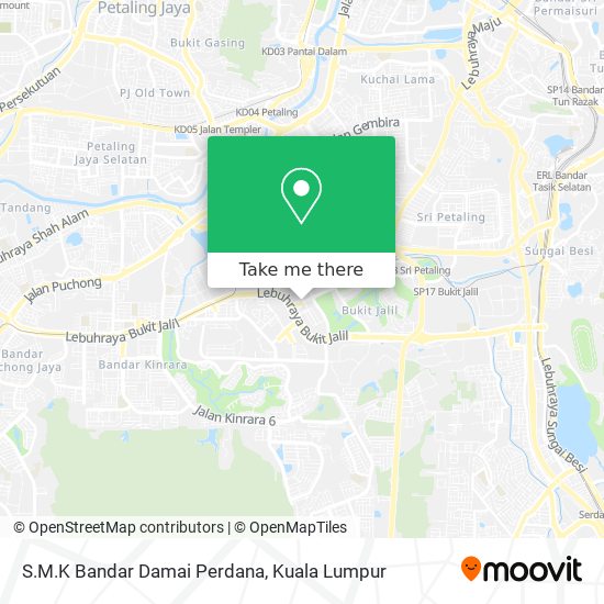 S.M.K Bandar Damai Perdana map