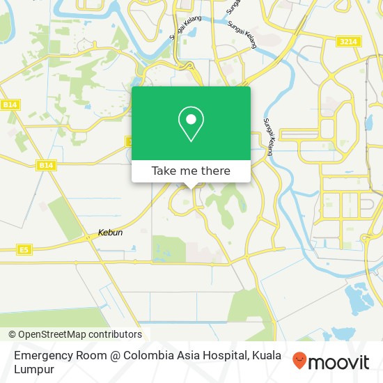 Emergency Room @ Colombia Asia Hospital map