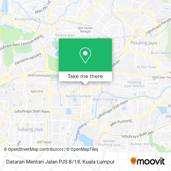 Peta Dataran Mentari Jalan PJS 8/18