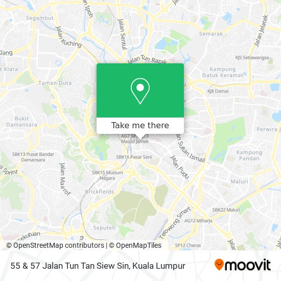 Peta 55 & 57 Jalan Tun Tan Siew Sin