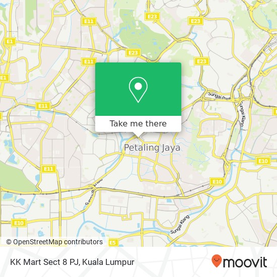 KK Mart Sect 8 PJ map