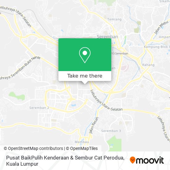 Peta Pusat BaikPulih Kenderaan & Sembur Cat Perodua