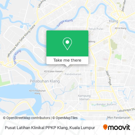 Peta Pusat Latihan Klinikal PPKP Klang