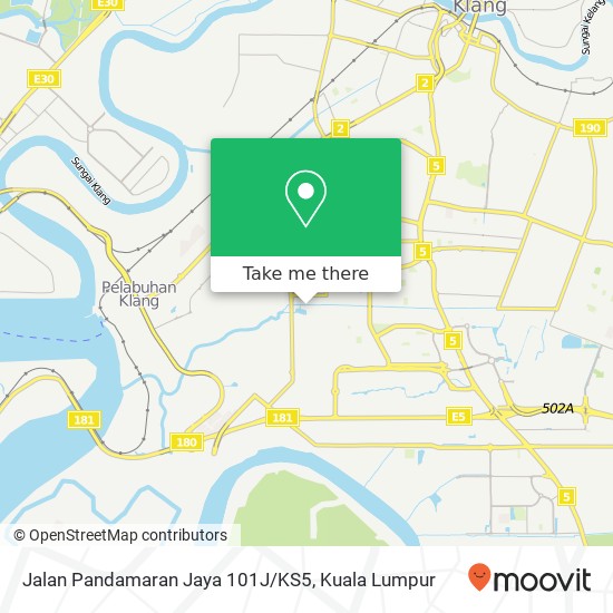 Peta Jalan Pandamaran Jaya 101J/KS5