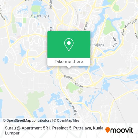 Peta Surau @ Apartment 5R1, Presinct 5, Putrajaya