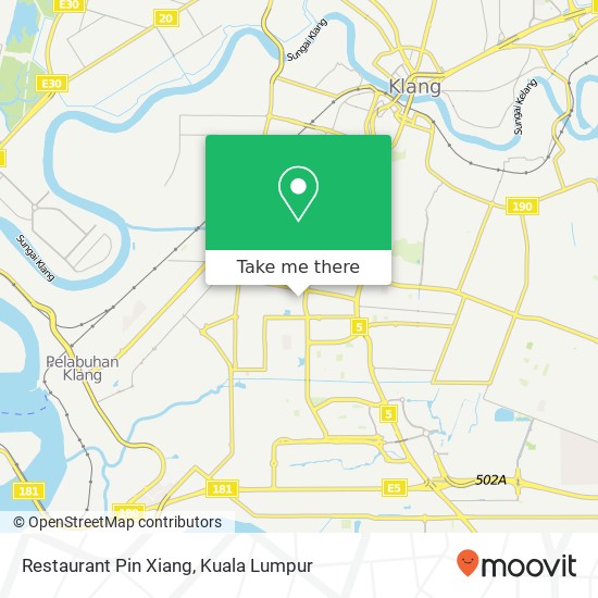 Restaurant Pin Xiang map