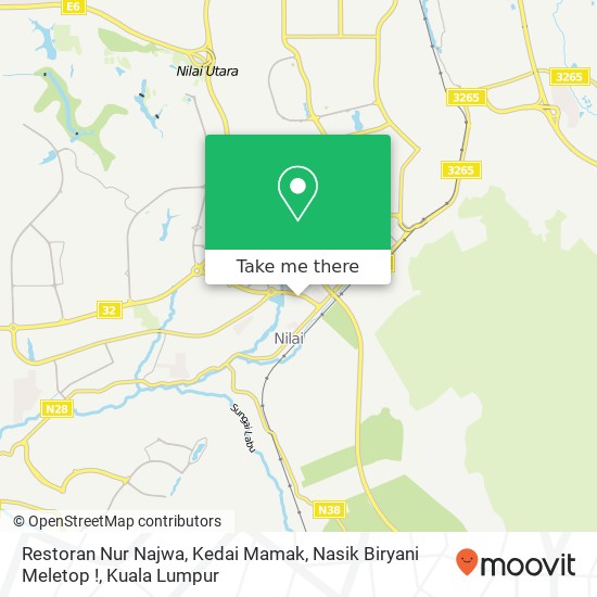 Restoran Nur Najwa, Kedai Mamak, Nasik Biryani Meletop ! map