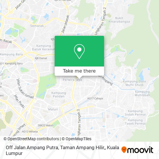 Peta Off Jalan Ampang Putra, Taman Ampang Hilir,