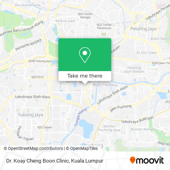 Dr. Koay Cheng Boon Clinic map