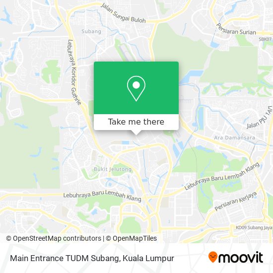 Peta Main Entrance TUDM Subang