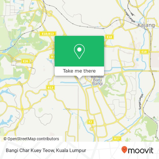 Bangi Char Kuey Teow map