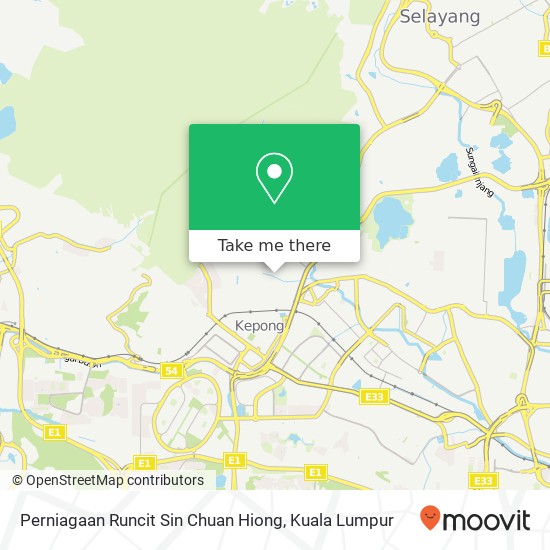 Peta Perniagaan Runcit Sin Chuan Hiong