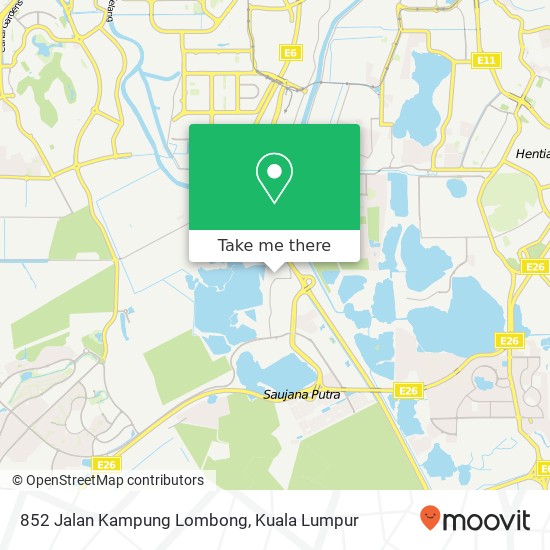 Peta 852 Jalan Kampung Lombong
